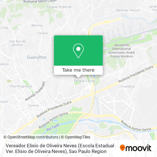 Mapa Vereador Elísio de Oliveira Neves (Escola Estadual Ver. Elísio de Oliveira Neves)