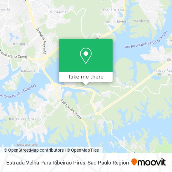 Estrada Velha Para Ribeirão Pires map