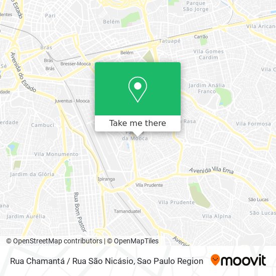 Rua Chamantá / Rua São Nicásio map