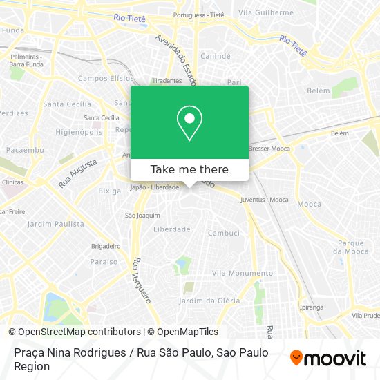 Mapa Praça Nina Rodrigues / Rua São Paulo