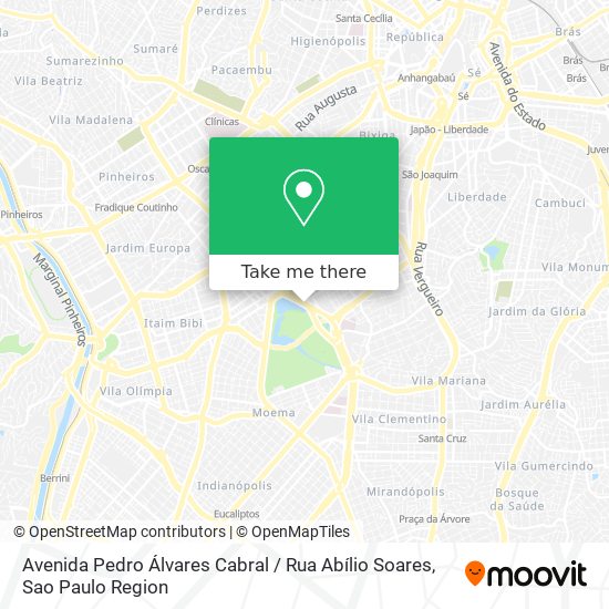 Mapa Avenida Pedro Álvares Cabral / Rua Abílio Soares