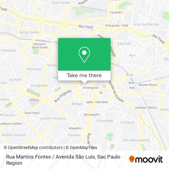 Rua Martins Fontes / Avenida São Luís map