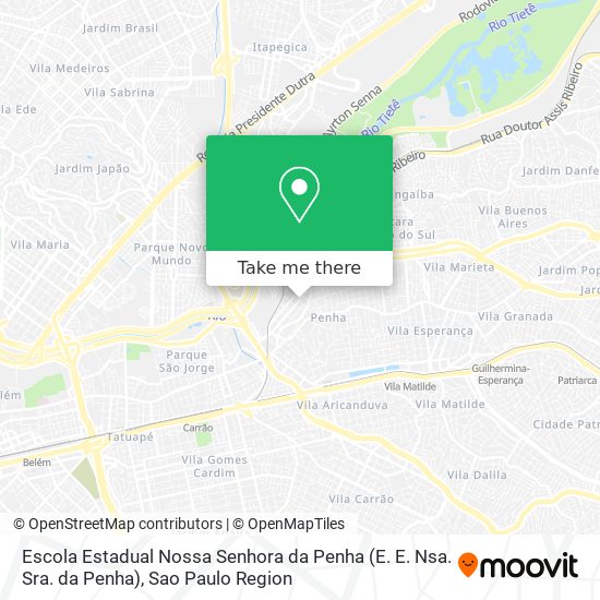 Mapa Escola Estadual Nossa Senhora da Penha (E. E. Nsa. Sra. da Penha)