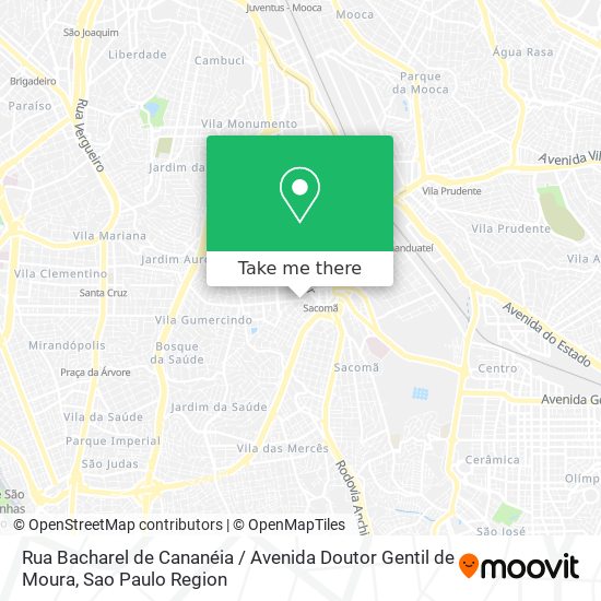 Rua Bacharel de Cananéia / Avenida Doutor Gentil de Moura map