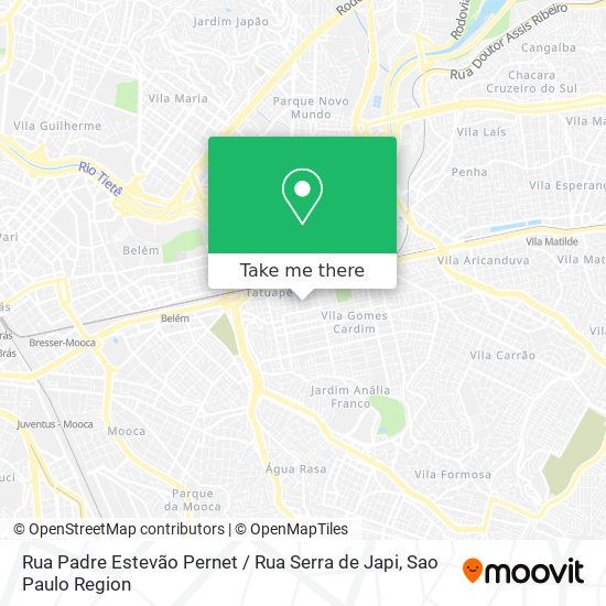 Rua Padre Estevão Pernet / Rua Serra de Japi map