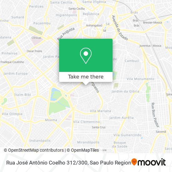 Rua José Antônio Coelho 312 / 300 map