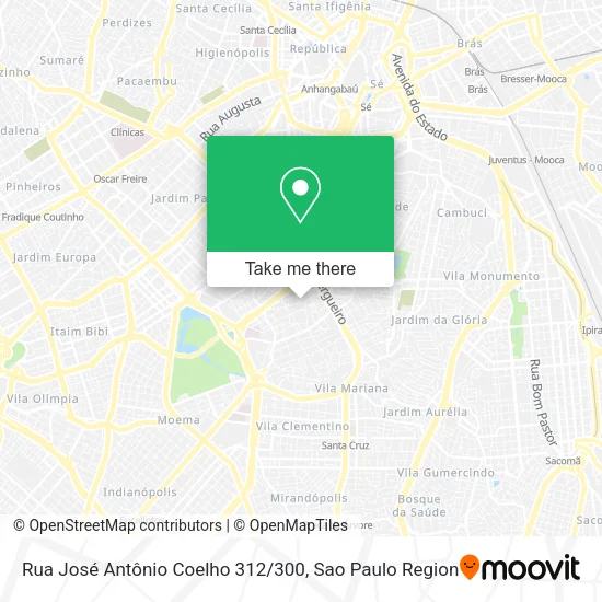 Rua José Antônio Coelho 312 / 300 map