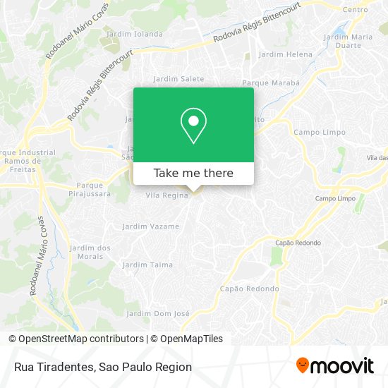 Rua Tiradentes map