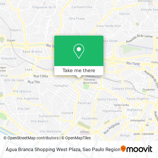 Água Branca Shopping West Plaza map