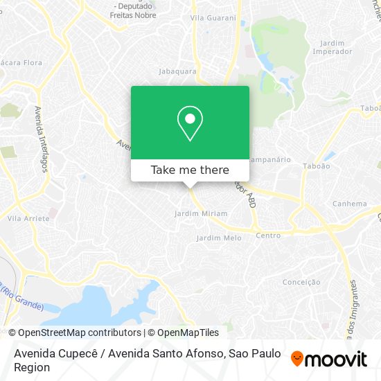 Avenida Cupecê / Avenida Santo Afonso map