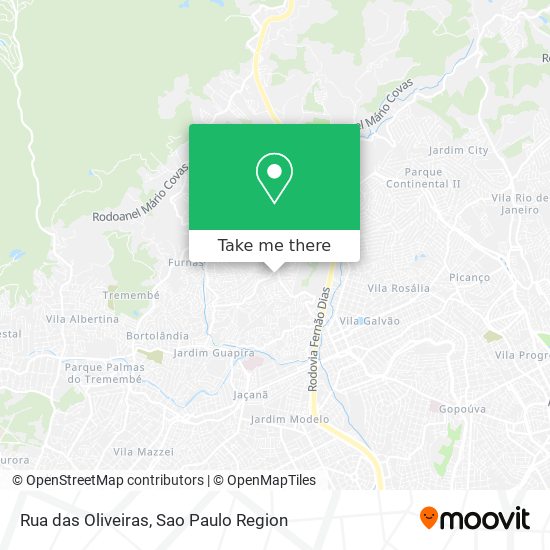 Rua das Oliveiras map