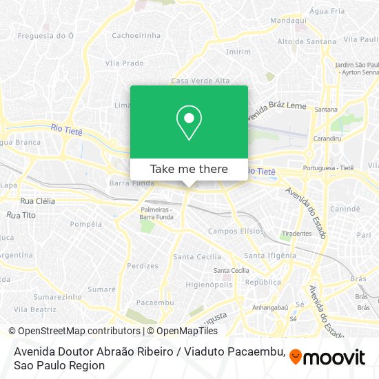 Avenida Doutor Abraão Ribeiro / Viaduto Pacaembu map