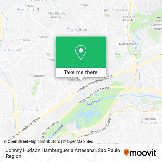 Johnny Hudson Hamburgueria Artesanal map