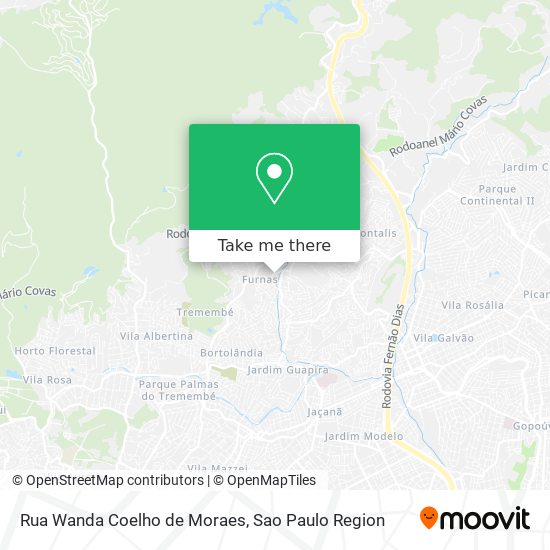 Mapa Rua Wanda Coelho de Moraes