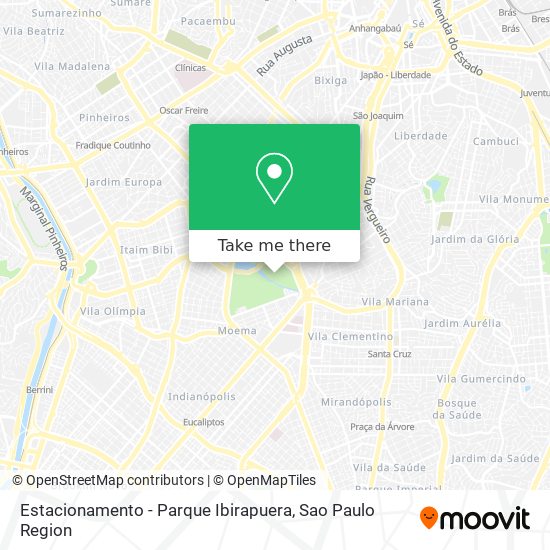 Mapa Estacionamento - Parque Ibirapuera