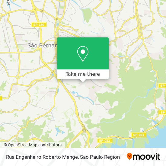 Mapa Rua Engenheiro Roberto Mange
