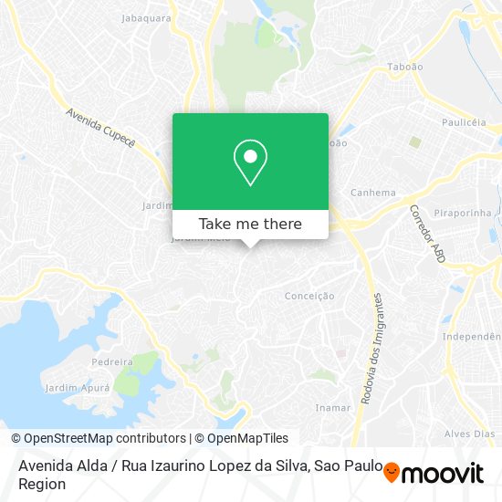Avenida Alda / Rua Izaurino Lopez da Silva map