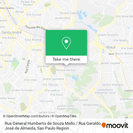 Mapa Rua General Humberto de Souza Mello / Rua Geraldo José de Almeida
