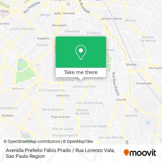 Mapa Avenida Prefeito Fábio Prado / Rua Lorenzo Vala