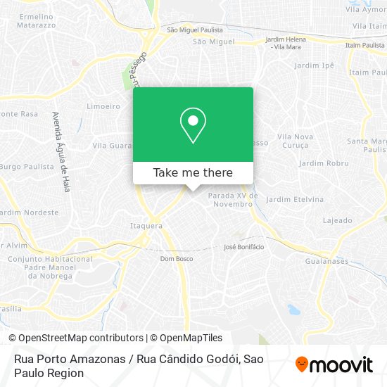 Mapa Rua Porto Amazonas / Rua Cândido Godói
