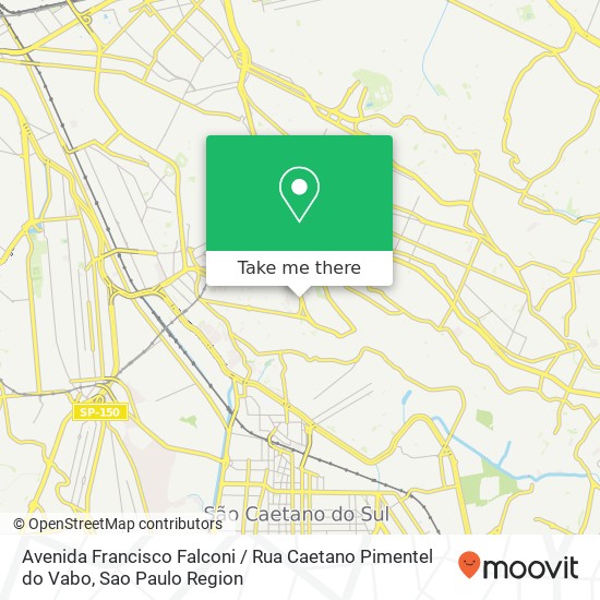 Mapa Avenida Francisco Falconi / Rua Caetano Pimentel do Vabo