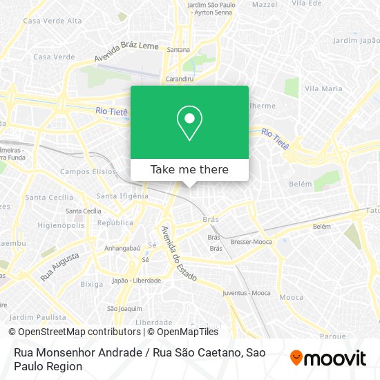 Rua Monsenhor Andrade / Rua São Caetano map