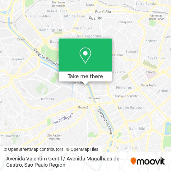 Avenida Valentim Gentil / Avenida Magalhães de Castro map
