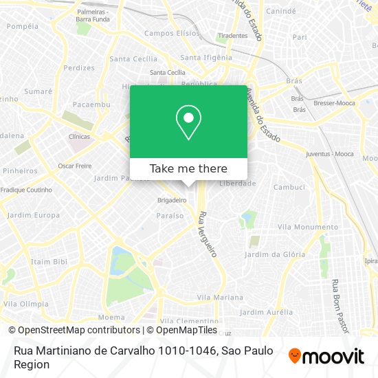 Mapa Rua Martiniano de Carvalho 1010-1046