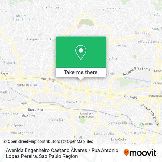 Mapa Avenida Engenheiro Caetano Álvares / Rua Antônio Lopes Pereira