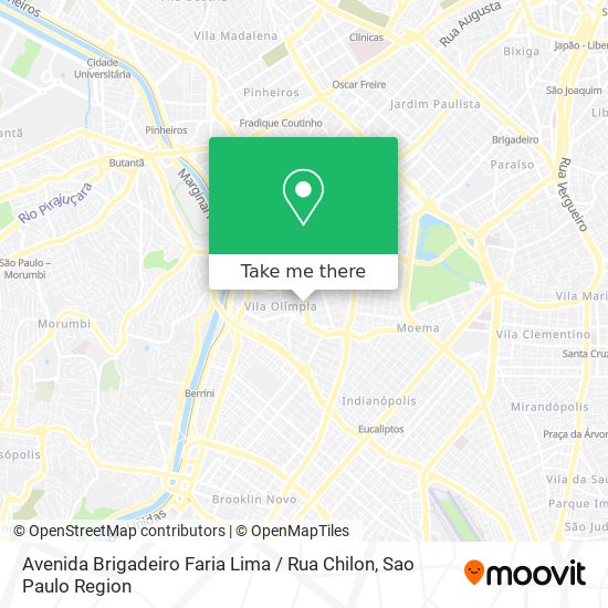 Avenida Brigadeiro Faria Lima / Rua Chilon map