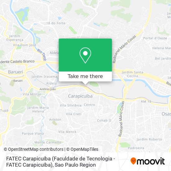 FATEC Carapicuíba (Faculdade de Tecnologia - FATEC Carapicuíba) map