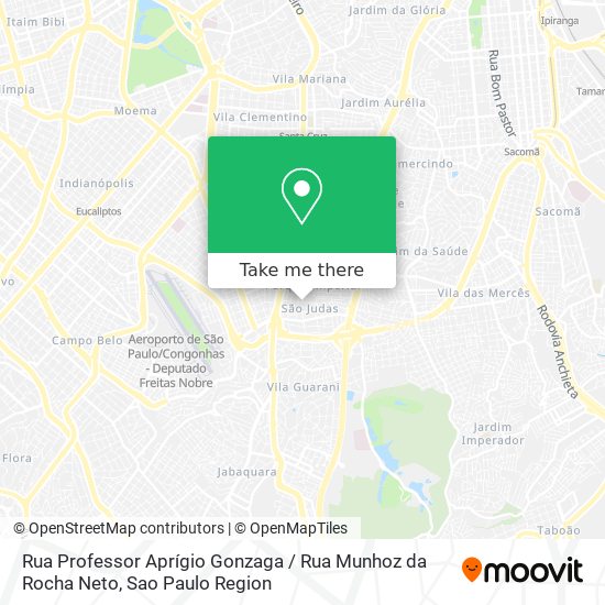 Mapa Rua Professor Aprígio Gonzaga / Rua Munhoz da Rocha Neto