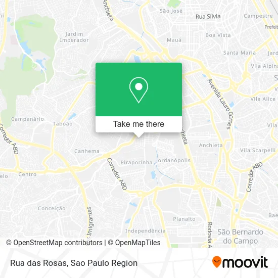 Rua das Rosas map