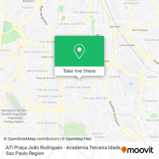 Mapa ATI Praça João Rodrigues - Academia Terceira Idade