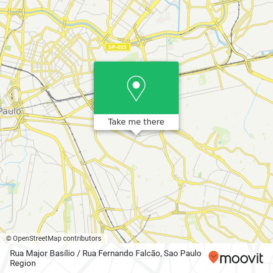 Mapa Rua Major Basílio / Rua Fernando Falcão
