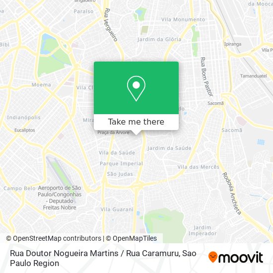 Mapa Rua Doutor Nogueira Martins / Rua Caramuru