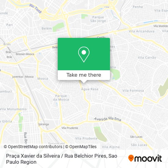 Mapa Praça Xavier da Silveira / Rua Belchior Pires