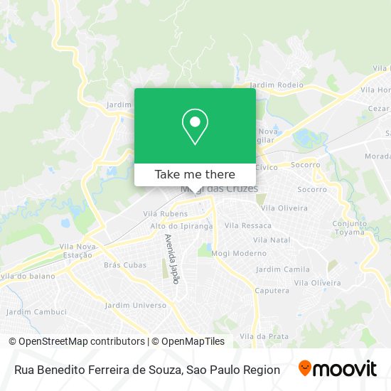 Mapa Rua Benedito Ferreira de Souza