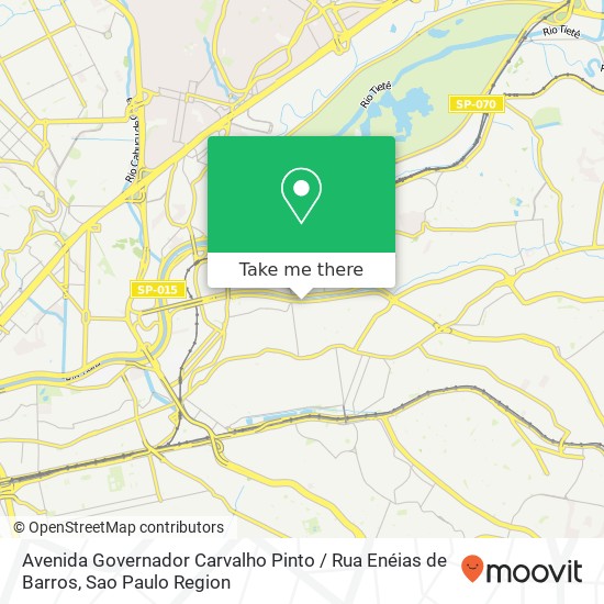Mapa Avenida Governador Carvalho Pinto / Rua Enéias de Barros