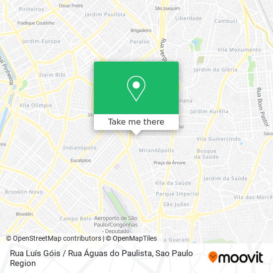 Mapa Rua Luís Góis / Rua Águas do Paulista