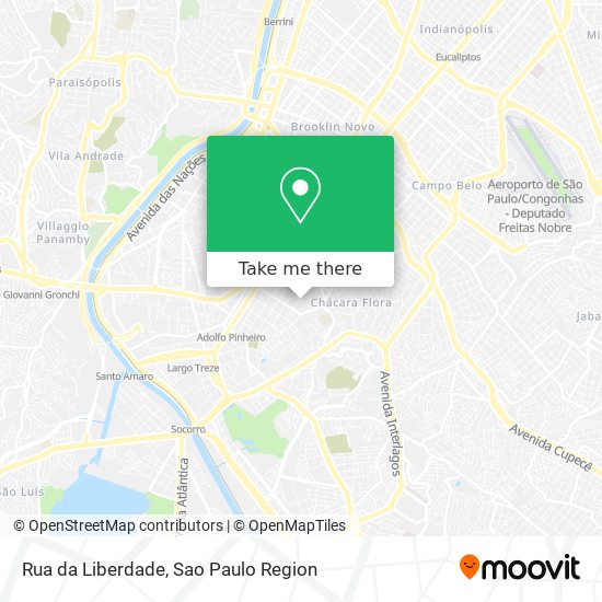 Mapa Rua da Liberdade