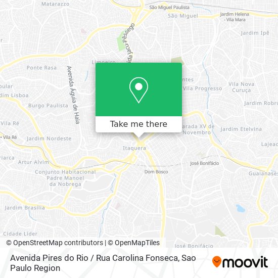 Mapa Avenida Pires do Rio / Rua Carolina Fonseca
