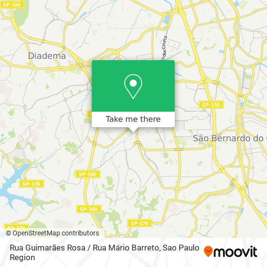 Mapa Rua Guimarães Rosa / Rua Mário Barreto