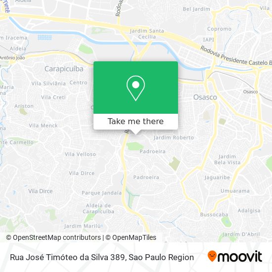 Rua José Timóteo da Silva 389 map