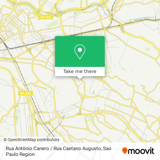 Mapa Rua Antônio Canero / Rua Caetano Augusto