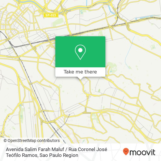 Mapa Avenida Salim Farah Maluf / Rua Coronel José Teófilo Ramos