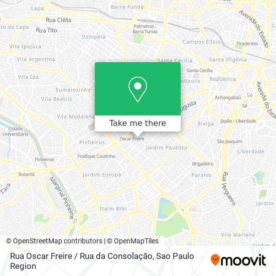 Rua Oscar Freire / Rua da Consolação map