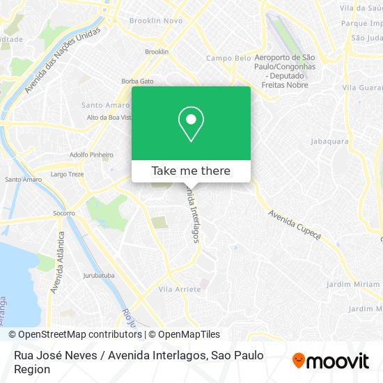 Rua José Neves / Avenida Interlagos map