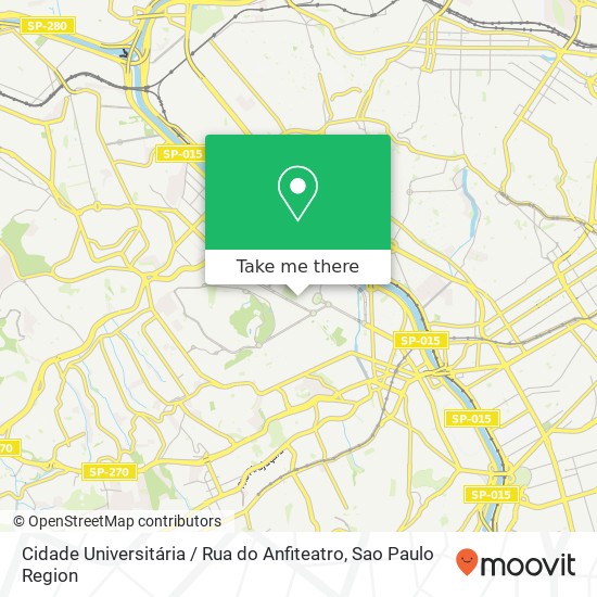 Cidade Universitária / Rua do Anfiteatro map