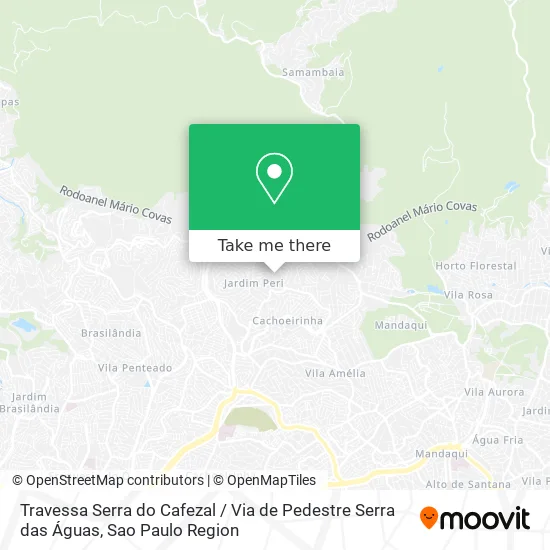 Travessa Serra do Cafezal / Via de Pedestre Serra das Águas map